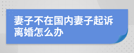 妻子不在国内妻子起诉离婚怎么办