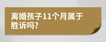 离婚孩子11个月属于胜诉吗?