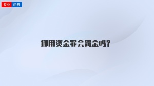 挪用资金罪会罚金吗？