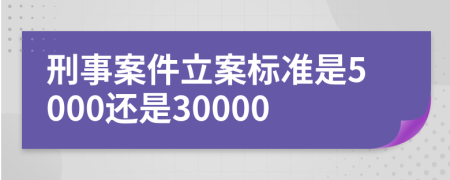 刑事案件立案标准是5000还是30000