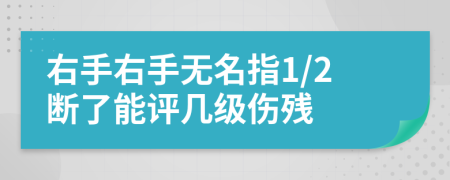 右手右手无名指1/2断了能评几级伤残