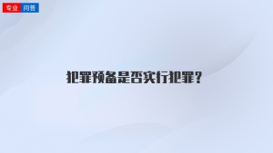 犯罪预备是否实行犯罪？