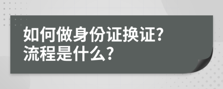 如何做身份证换证? 流程是什么?