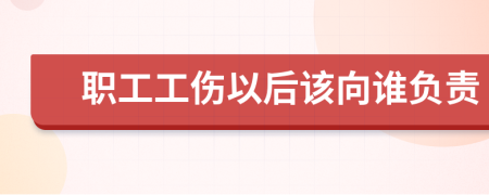 职工工伤以后该向谁负责