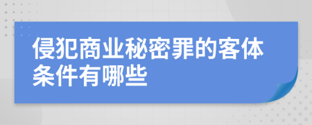 侵犯商业秘密罪的客体条件有哪些