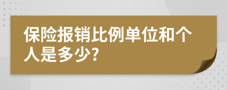 保险报销比例单位和个人是多少?