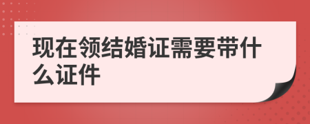 现在领结婚证需要带什么证件