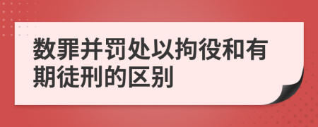 数罪并罚处以拘役和有期徒刑的区别