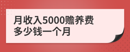 月收入5000赡养费多少钱一个月