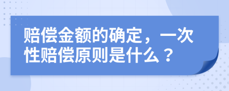 赔偿金额的确定，一次性赔偿原则是什么？