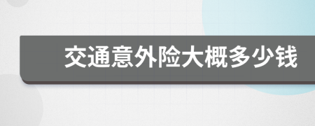 交通意外险大概多少钱