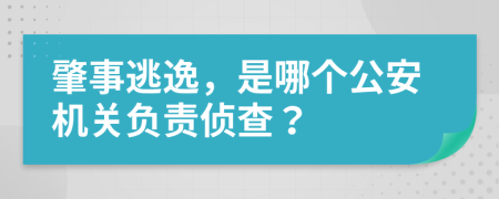 肇事逃逸，是哪个公安机关负责侦查？