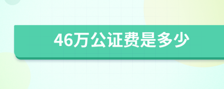 46万公证费是多少