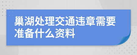 巢湖处理交通违章需要准备什么资料