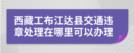 西藏工布江达县交通违章处理在哪里可以办理