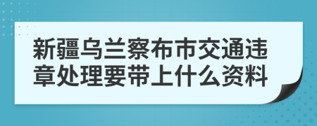 新疆乌兰察布市交通违章处理要带上什么资料