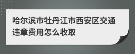 哈尔滨市牡丹江市西安区交通违章费用怎么收取