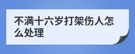 不满十六岁打架伤人怎么处理