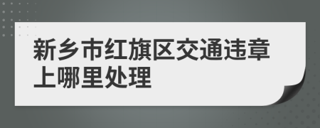 新乡市红旗区交通违章上哪里处理