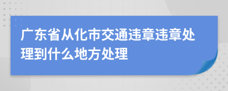 广东省从化市交通违章违章处理到什么地方处理