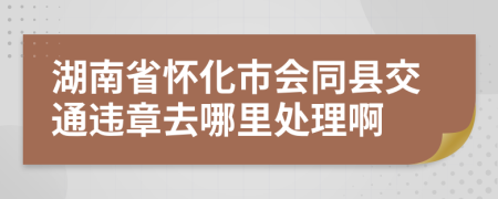 湖南省怀化市会同县交通违章去哪里处理啊