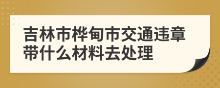 吉林市桦甸市交通违章带什么材料去处理