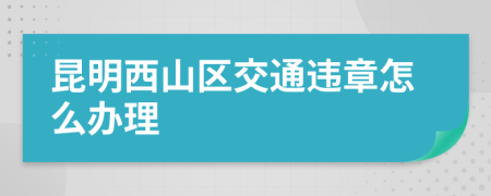 昆明西山区交通违章怎么办理