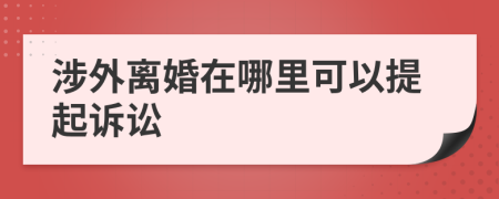 涉外离婚在哪里可以提起诉讼