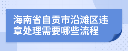 海南省自贡市沿滩区违章处理需要哪些流程