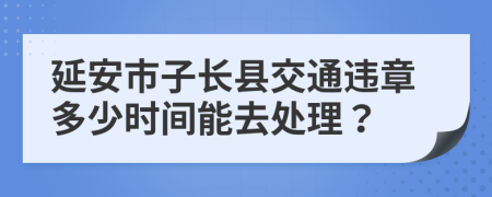 延安市子长县交通违章多少时间能去处理？