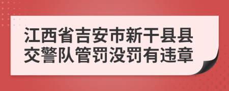 江西省吉安市新干县县交警队管罚没罚有违章