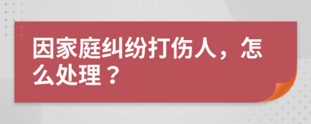 因家庭纠纷打伤人，怎么处理？