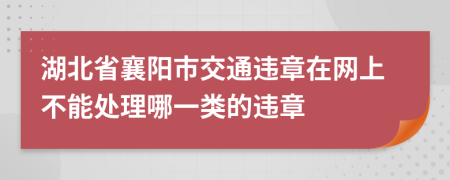 湖北省襄阳市交通违章在网上不能处理哪一类的违章