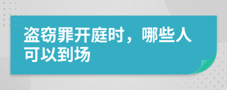 盗窃罪开庭时，哪些人可以到场