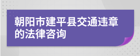 朝阳市建平县交通违章的法律咨询