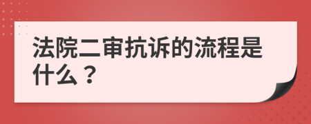 法院二审抗诉的流程是什么？