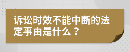 诉讼时效不能中断的法定事由是什么？