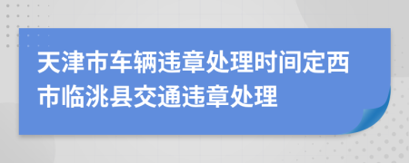 天津市车辆违章处理时间定西市临洮县交通违章处理