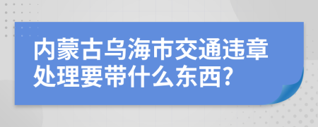 内蒙古乌海市交通违章处理要带什么东西?