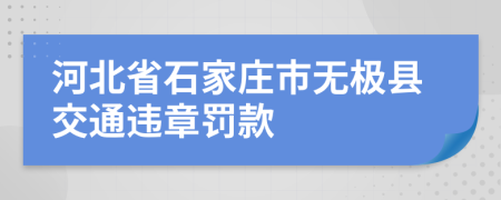 河北省石家庄市无极县交通违章罚款