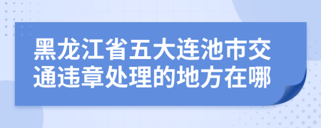 黑龙江省五大连池市交通违章处理的地方在哪