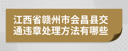 江西省赣州市会昌县交通违章处理方法有哪些