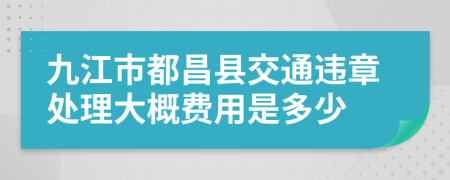 九江市都昌县交通违章处理大概费用是多少