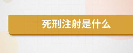 死刑注射是什么