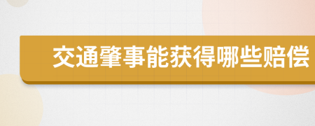 交通肇事能获得哪些赔偿