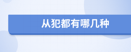 从犯都有哪几种