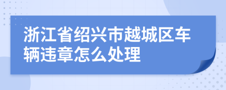 浙江省绍兴市越城区车辆违章怎么处理