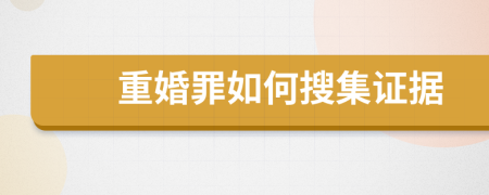 重婚罪如何搜集证据