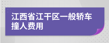 江西省江干区一般轿车撞人费用