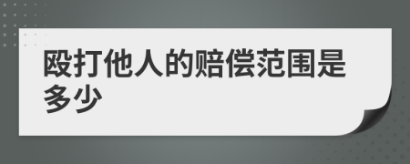 殴打他人的赔偿范围是多少